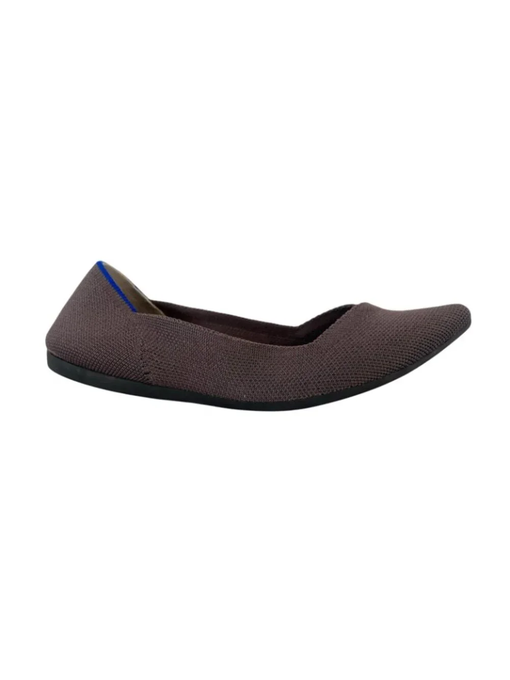 Rothys The Point Ballet Flats in Mink Women's Size 7 Elastic Knit Fabric Taupe
